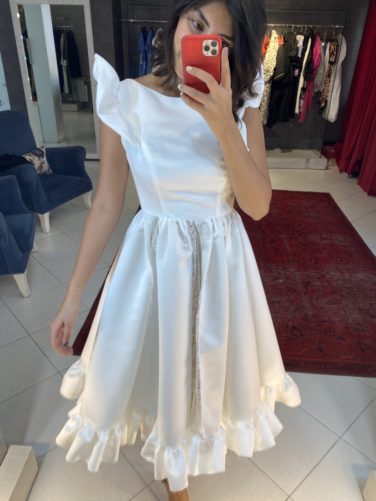 FA201802 966D 44BB 983F 23446A534564 scaled 2 HOBRAT white satin and lace bridal dress